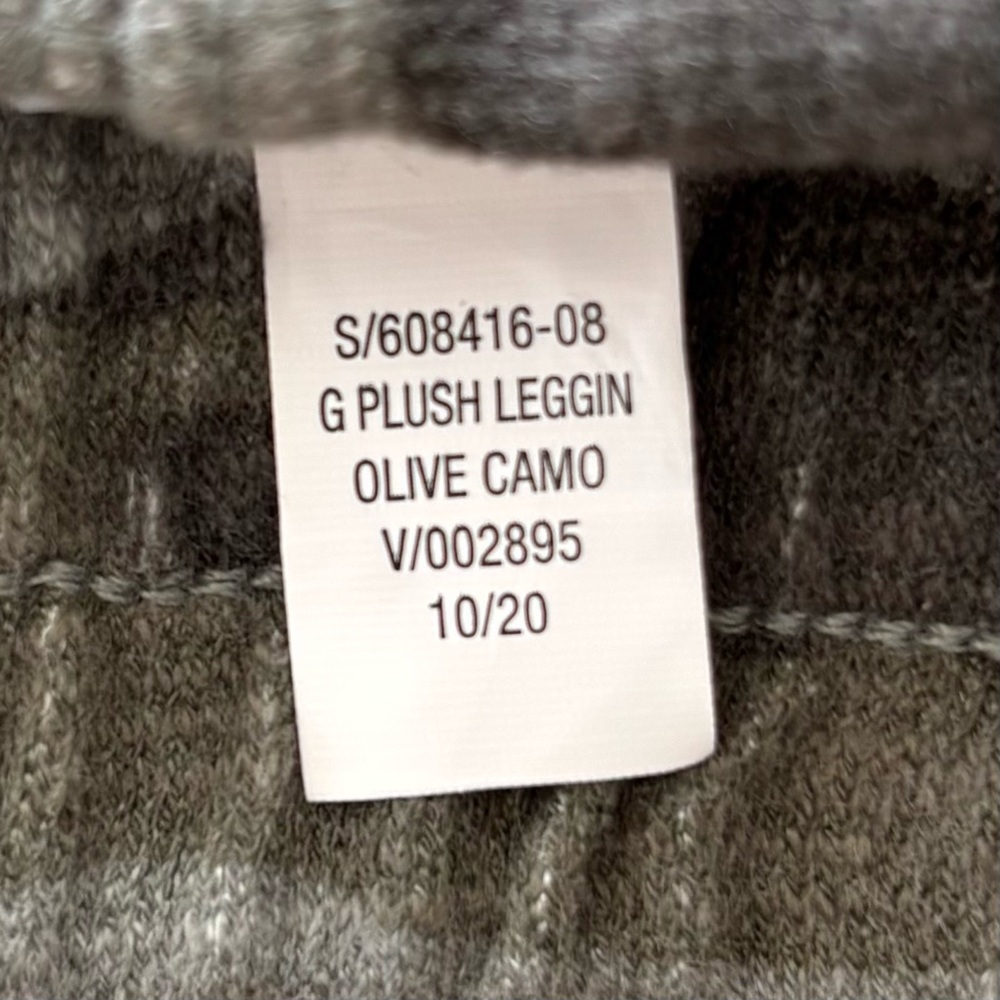Old Navy Girls XL Leggings Plush Camo Olive Leggin Cozy Jogger Pants - Picture 5 of 11